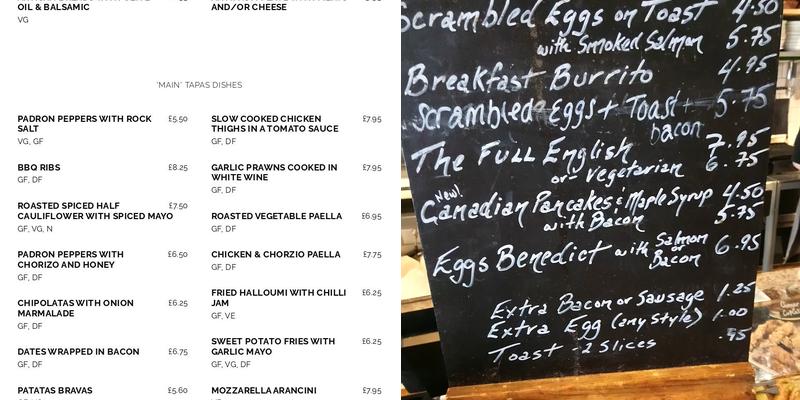 Dalling & Co. Delicatessen Menu