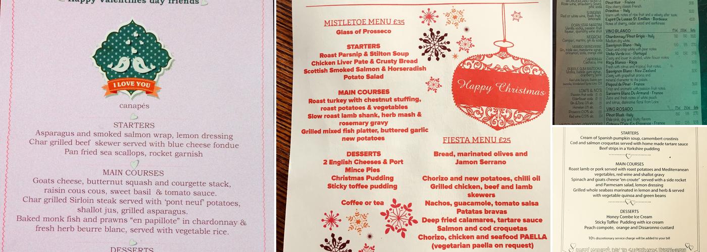 The Pottery Tapas Bar Menu