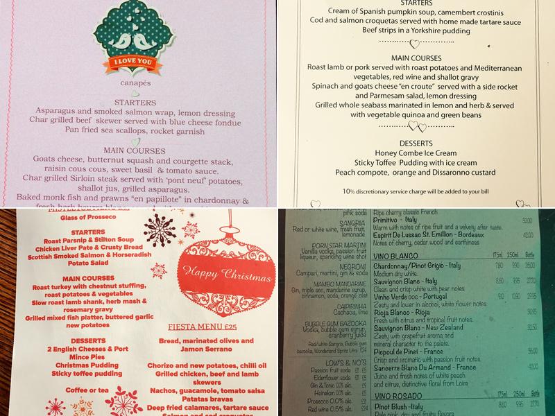 The Pottery Tapas Bar Menu