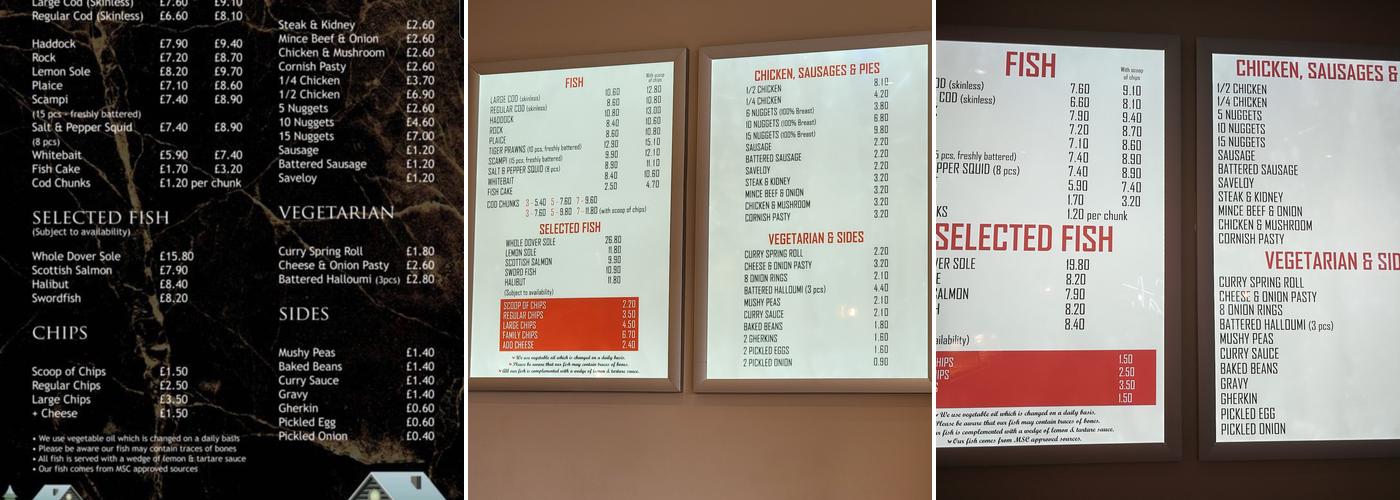 Batterfly Tudor Drive Menu