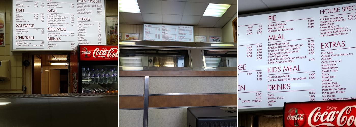 Surbiton Fish & Chips Menu