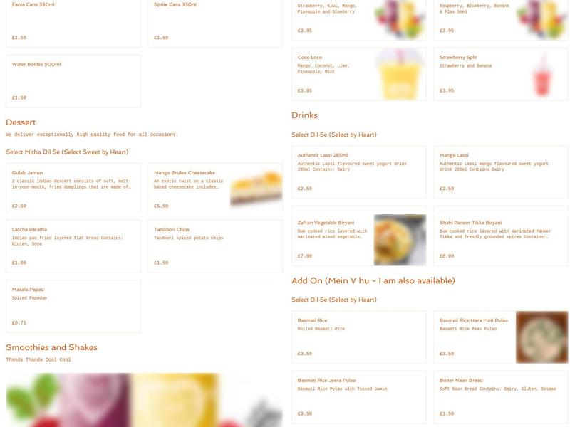 Indimax Dhaba Restaurant Menu