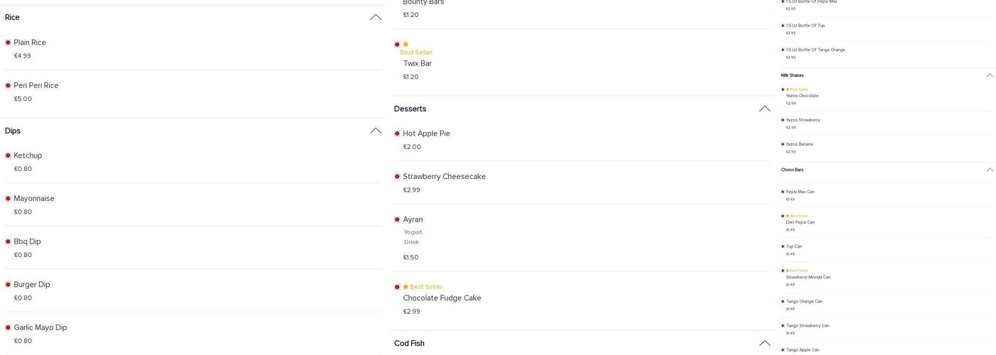 Cfc Fried Chicken And Kebab Menu