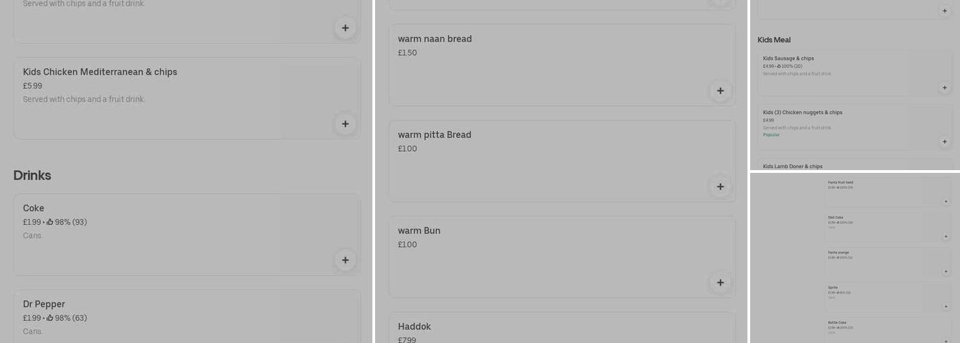 Bromley fish and chips Menu