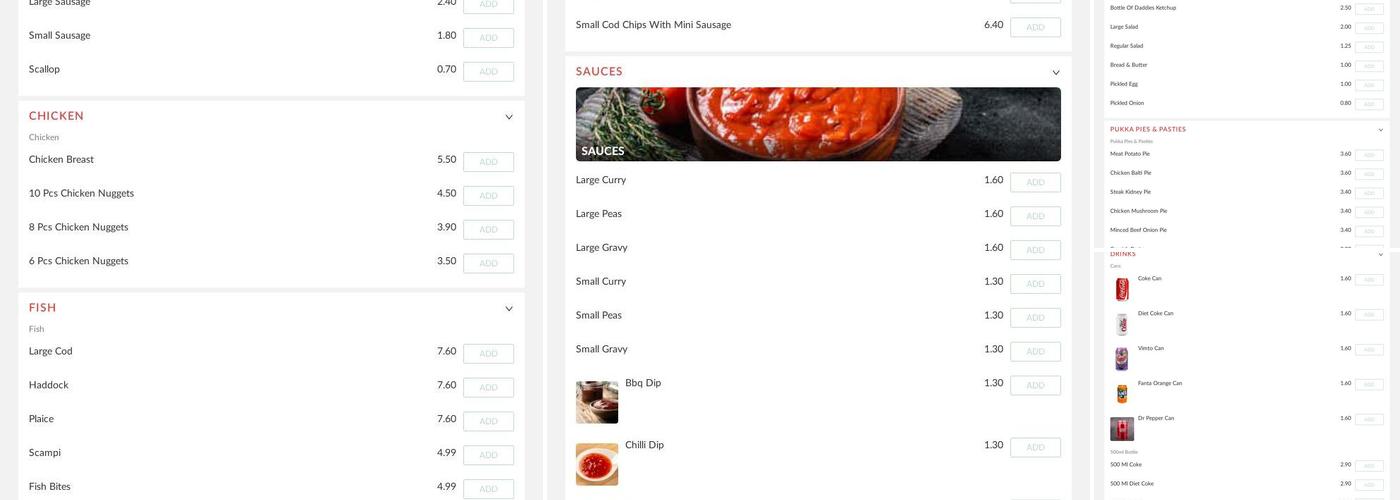 Stallings Fryer Menu