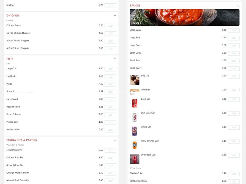 Stallings Fryer Menu