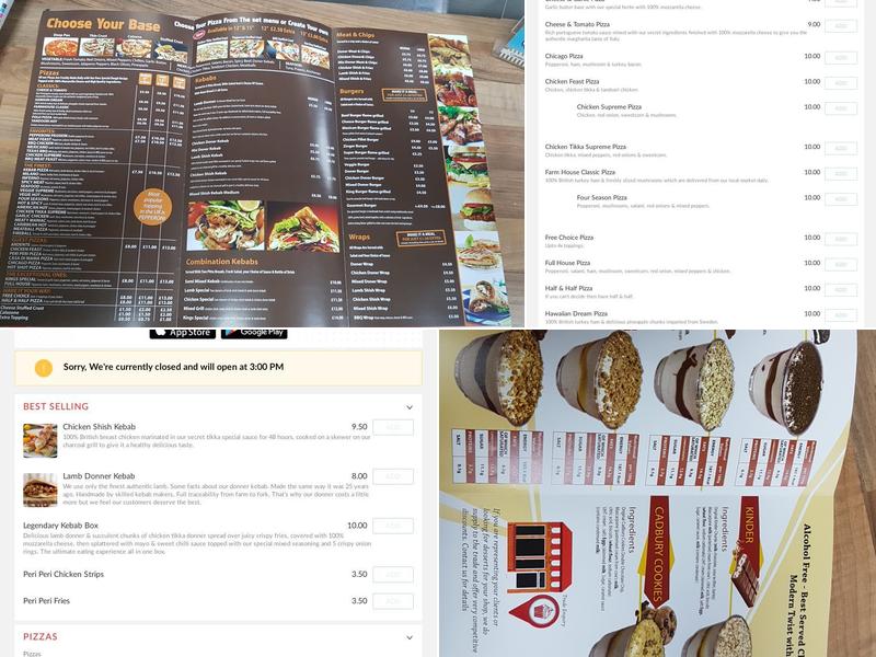 Kings Kebab & Pizza Menu