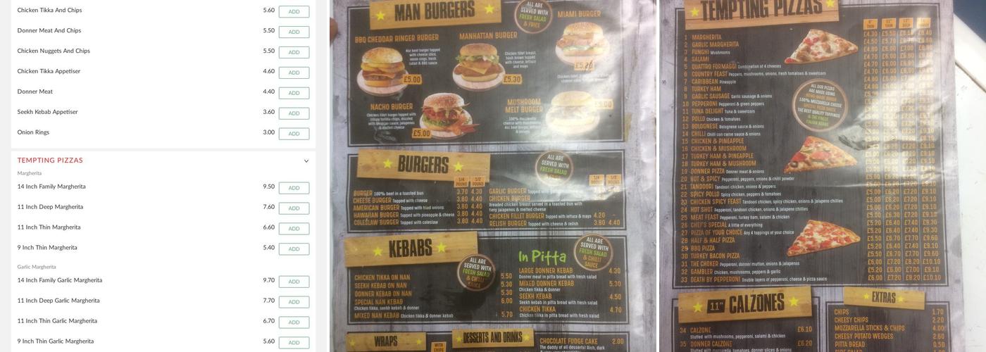 Chickandos Menu