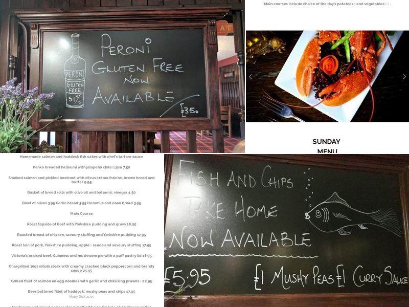 The Victoria Cattal Menu