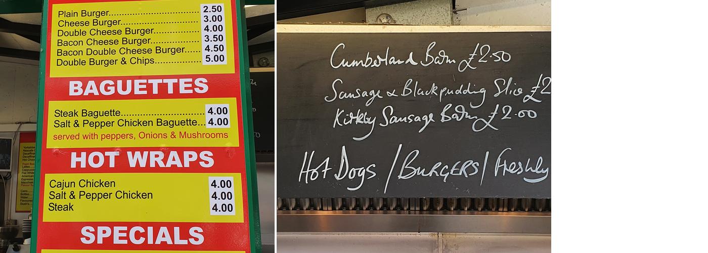 The Fuel Stop Cafe Menu