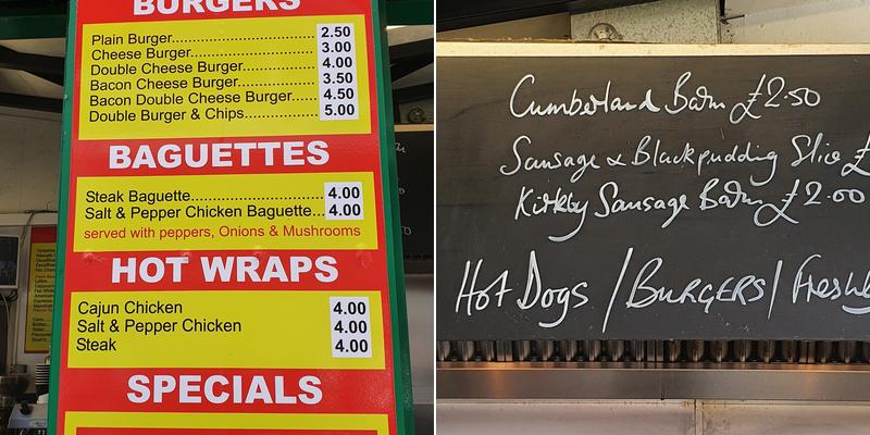 The Fuel Stop Cafe Menu