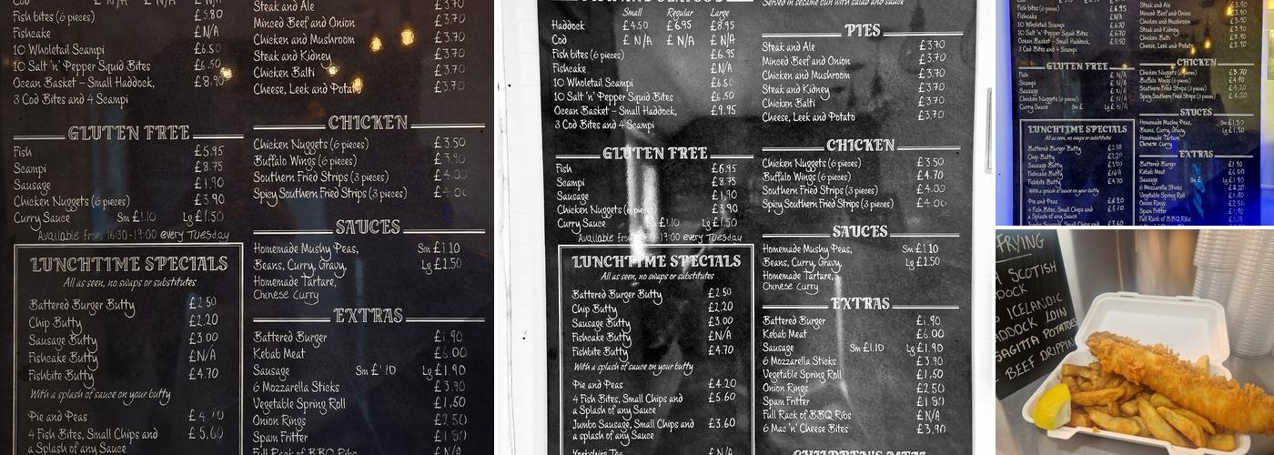 Kirkby Fisheries Menu