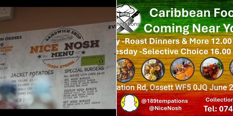 Nice Nosh Sandwiches Menu