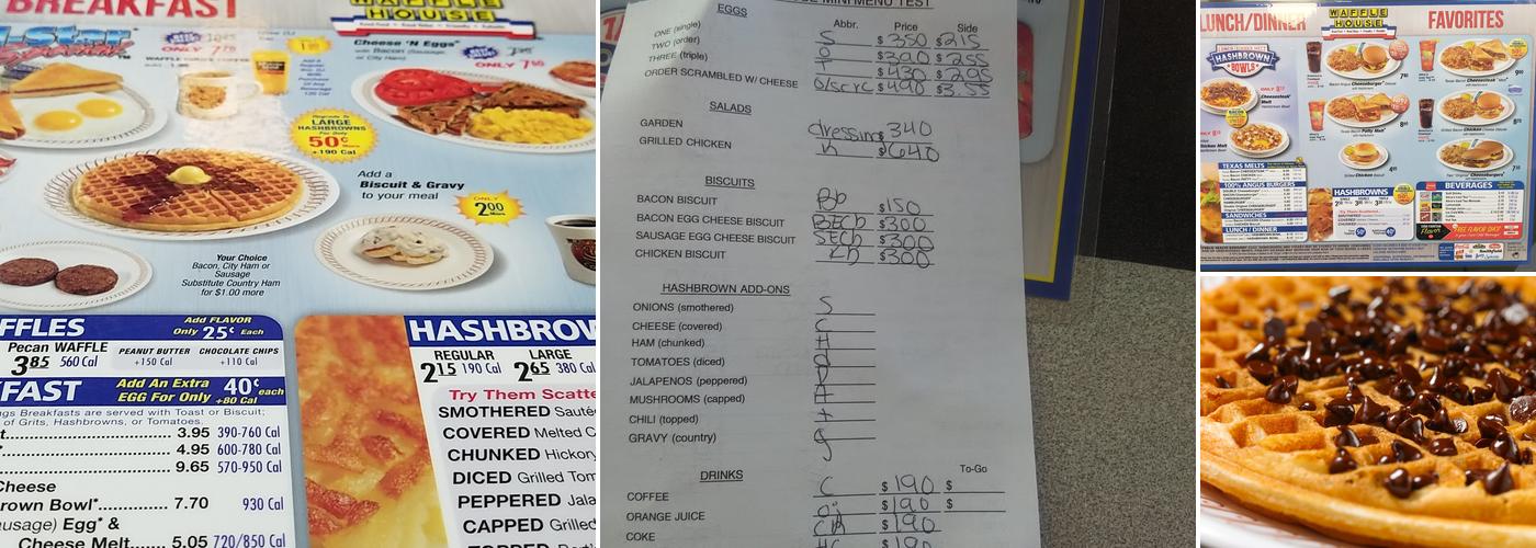 Waffle House Menu