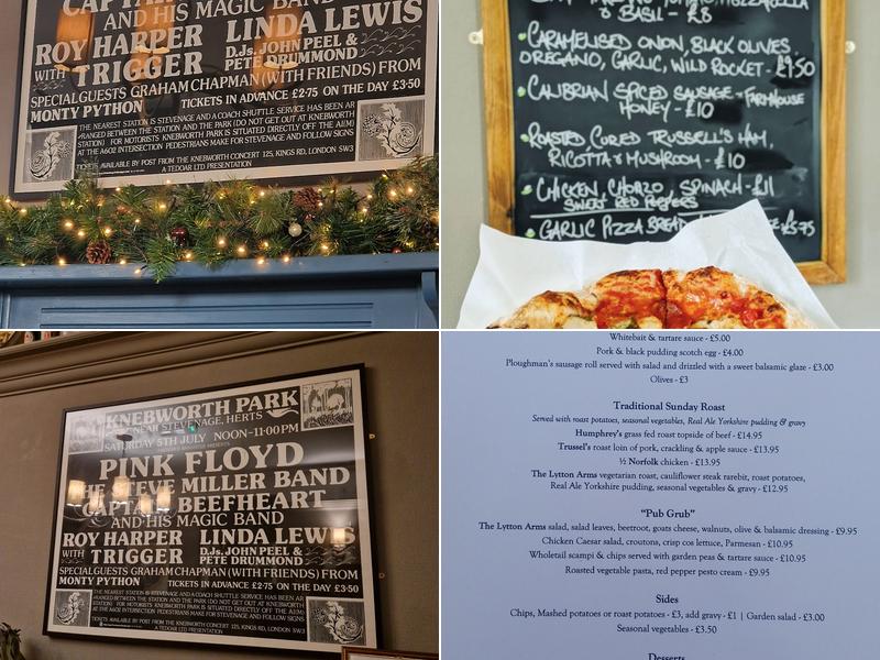 Lytton Arms Pub Menu