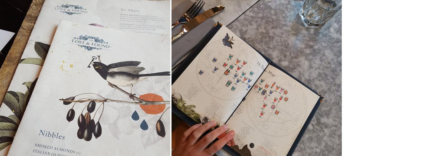 Lost & Found Knutsford Menu