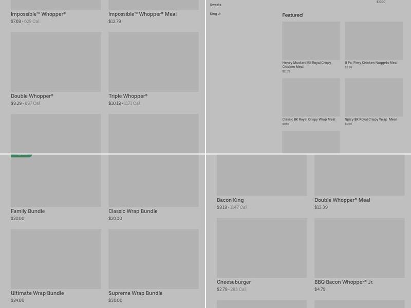 Burger King Menu