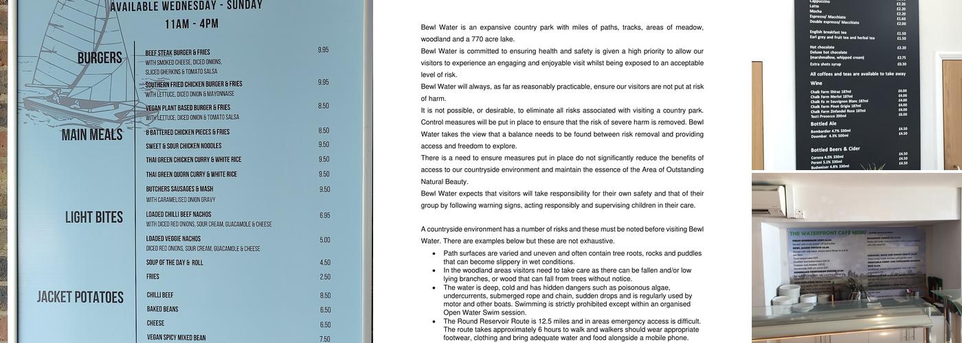 The Waterfront Café Menu