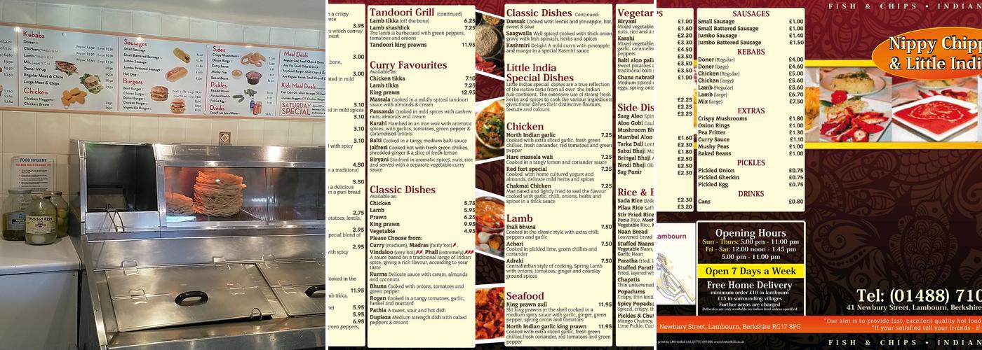 Nippy Chippy Menu