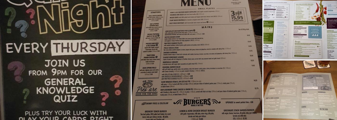 The Boot and Shoe Menu