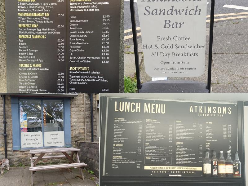 Atkinsons Sandwich Bar Menu