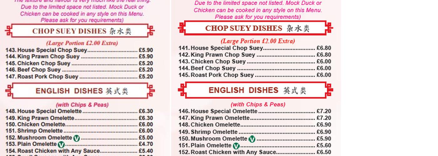 Wok Express Menu