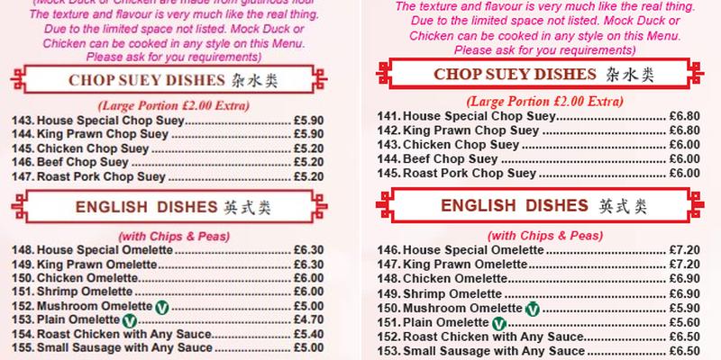 Wok Express Menu