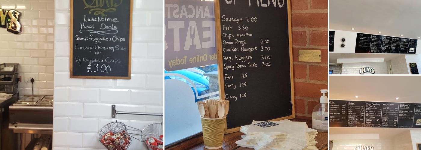 Quays chippy Menu