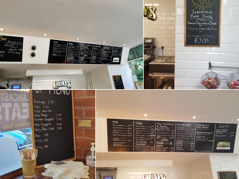 Quays chippy Menu