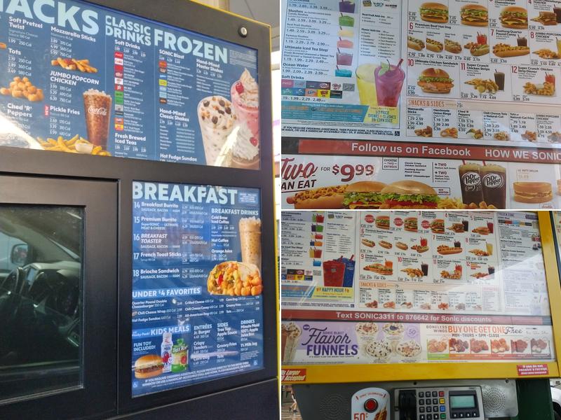 Sonic Drive-In Menu