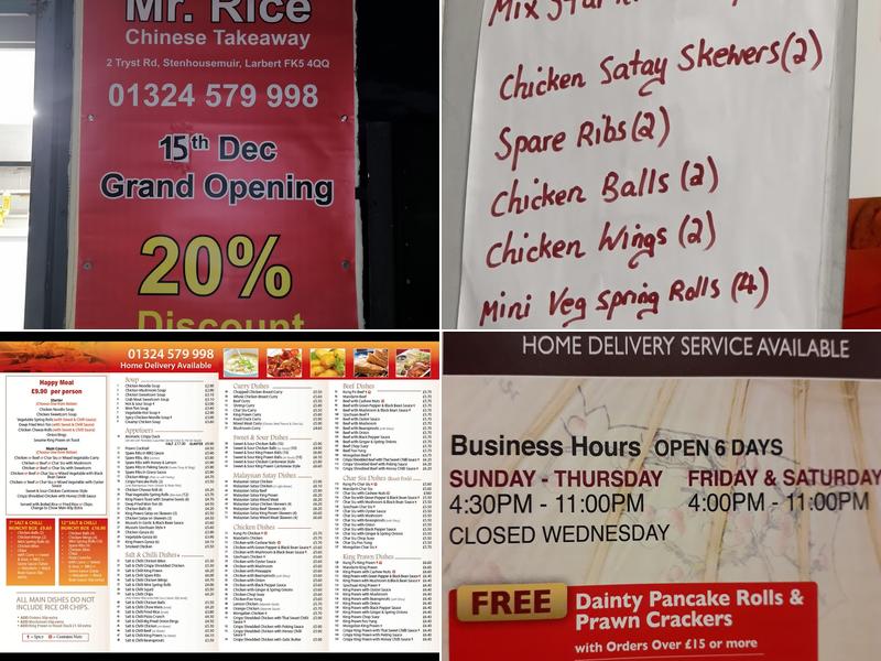 Mr.Rice Menu