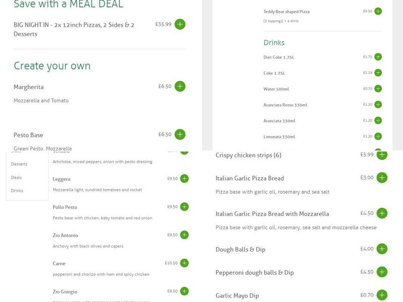 Nicos Pizzeria Largs Menu