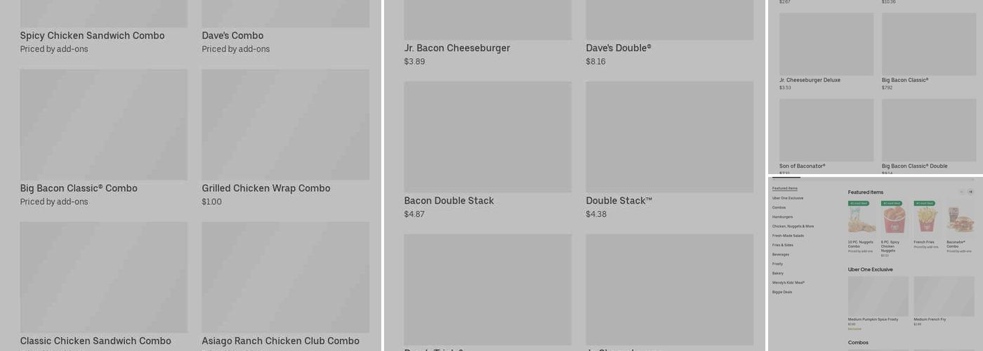 Wendy's Menu