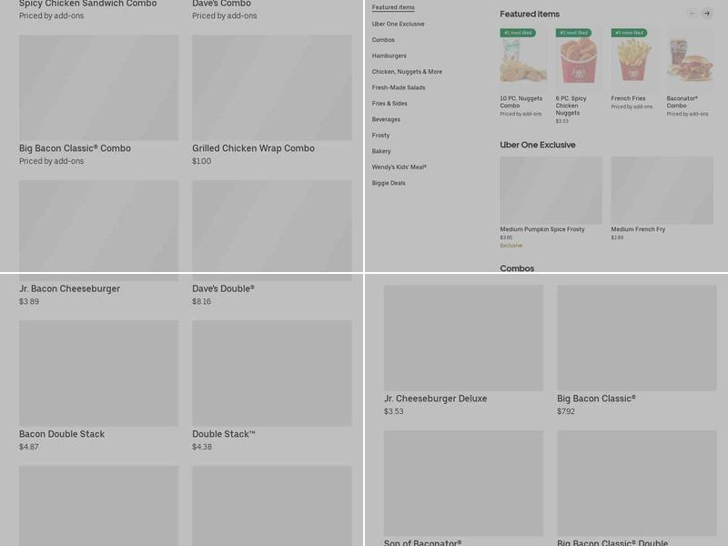 Wendy's Menu