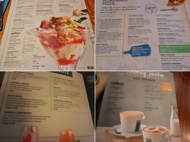 The Pig & Whistle Menu