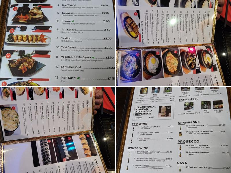 Yokohama K&J Restaurant Menu