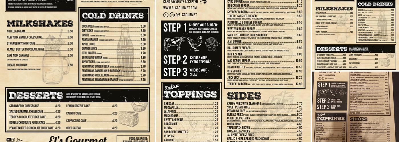 El's Gourmet Menu