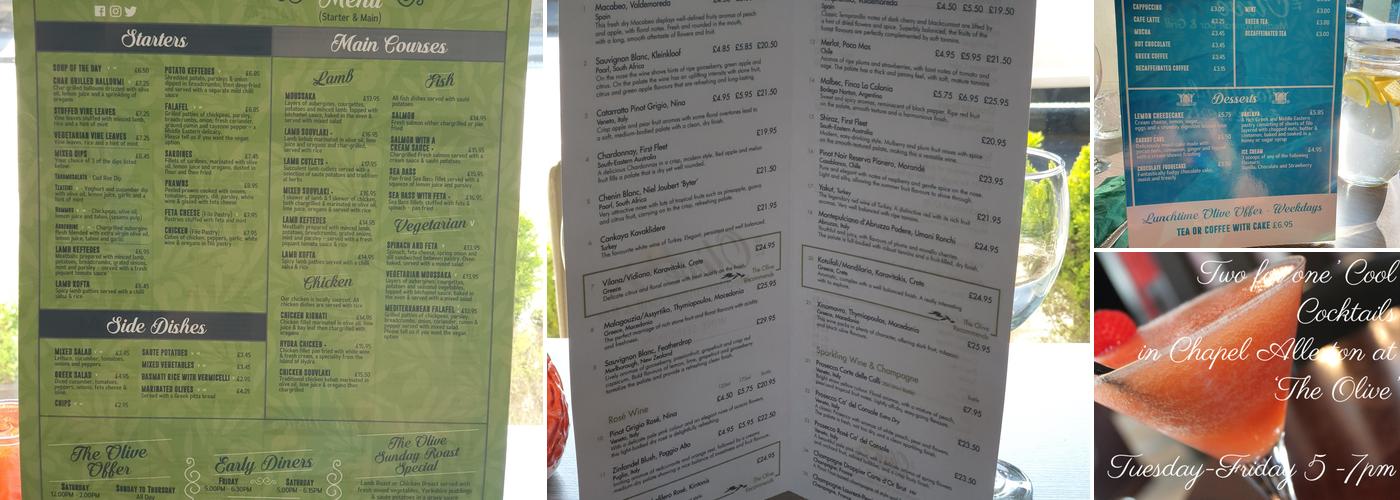 The Olive Chapel Allerton Menu