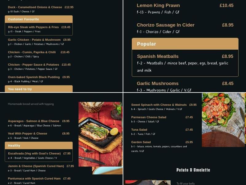 El Bareto Menu