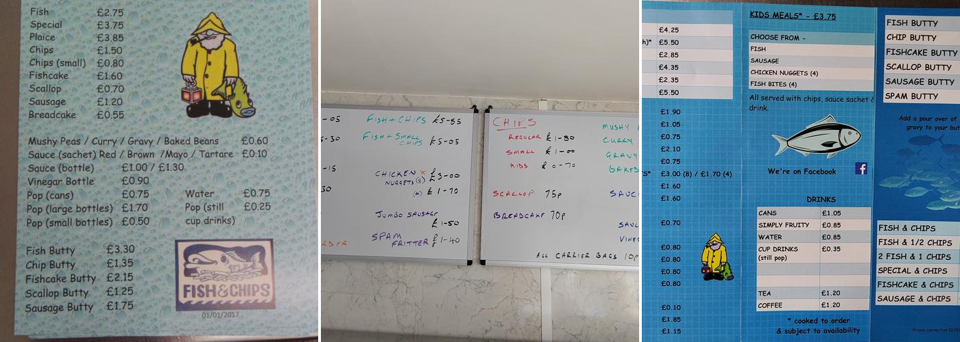 Little Fisherman Menu