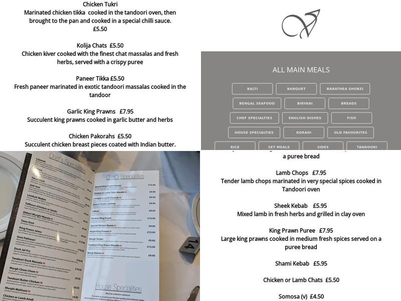 Voujon Indian Restaurant & Takeaway in Headingley, Leeds Menu