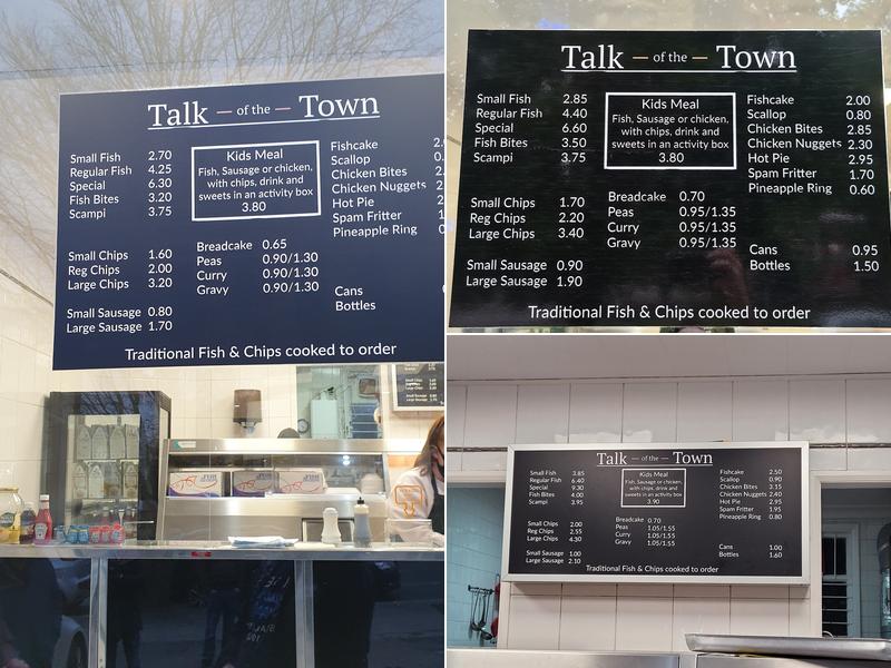 Talk Of The Town Menu