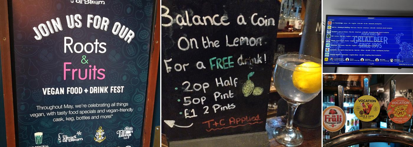 The Head of Steam Leeds - Mill Hill Menu