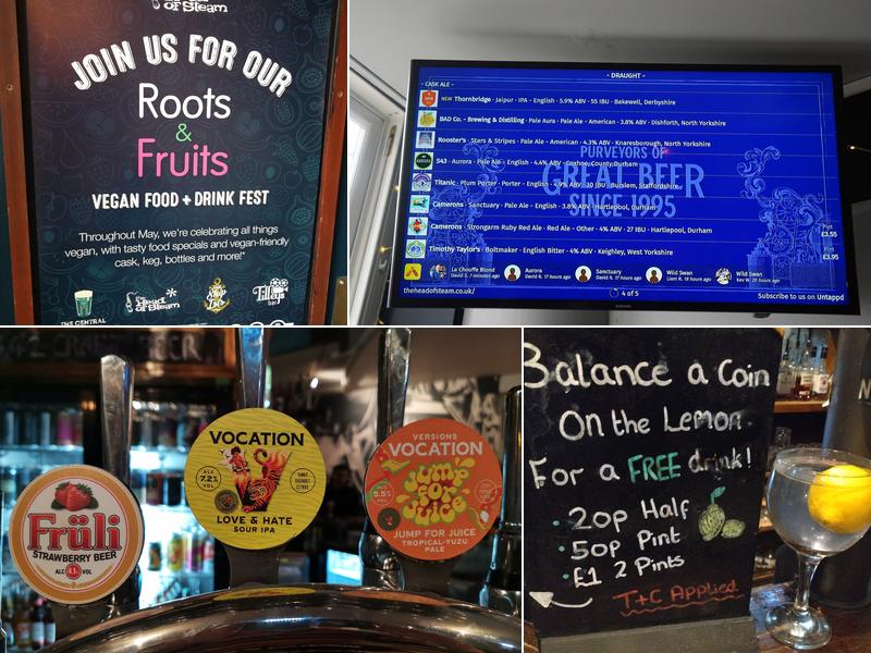 The Head of Steam Leeds - Mill Hill Menu