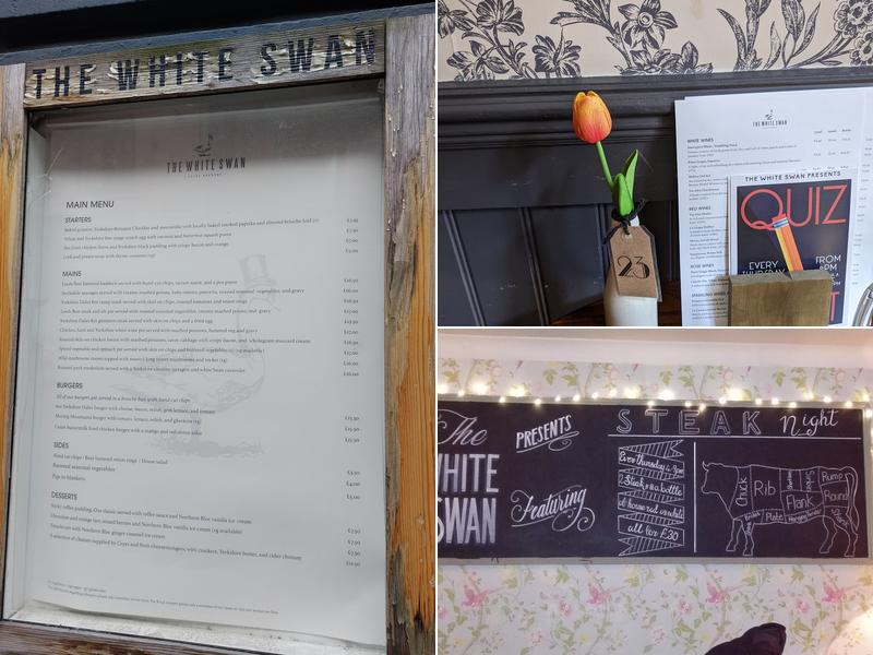 The White Swan Menu