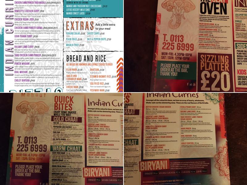 Mahout Indian Street Kitchen Menu