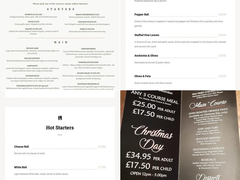 The Olive Branch Menu