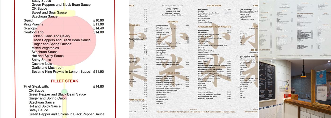 Rice Paper Cantonese Restaurants & Takeaway Menu