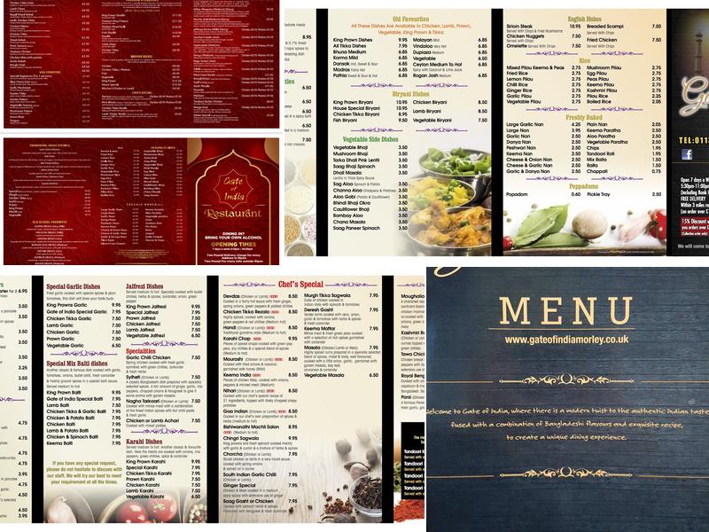Gate of India Restaurant Menu