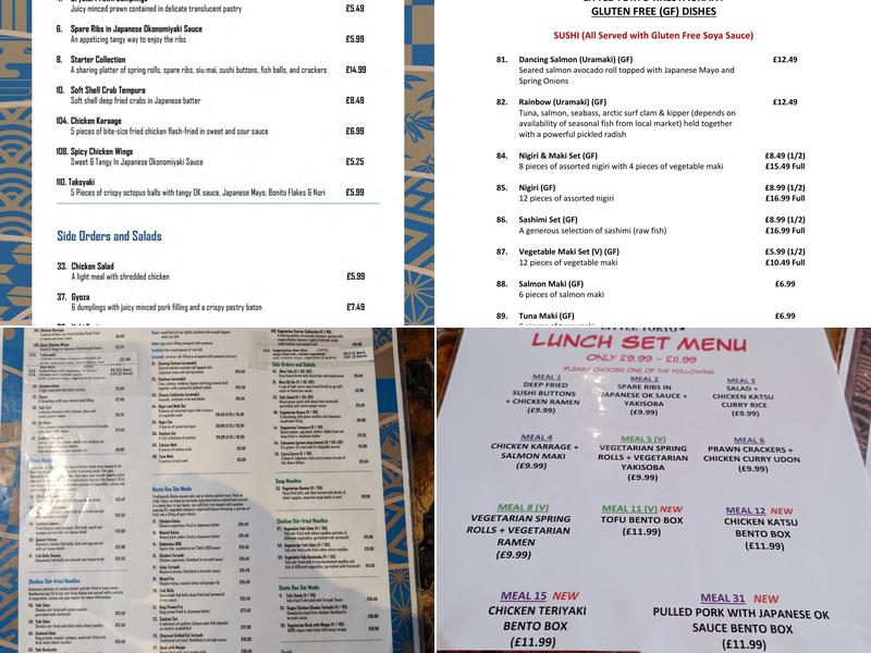 Little Tokyo Restaurant Menu
